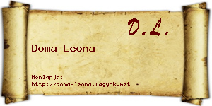 Doma Leona névjegykártya